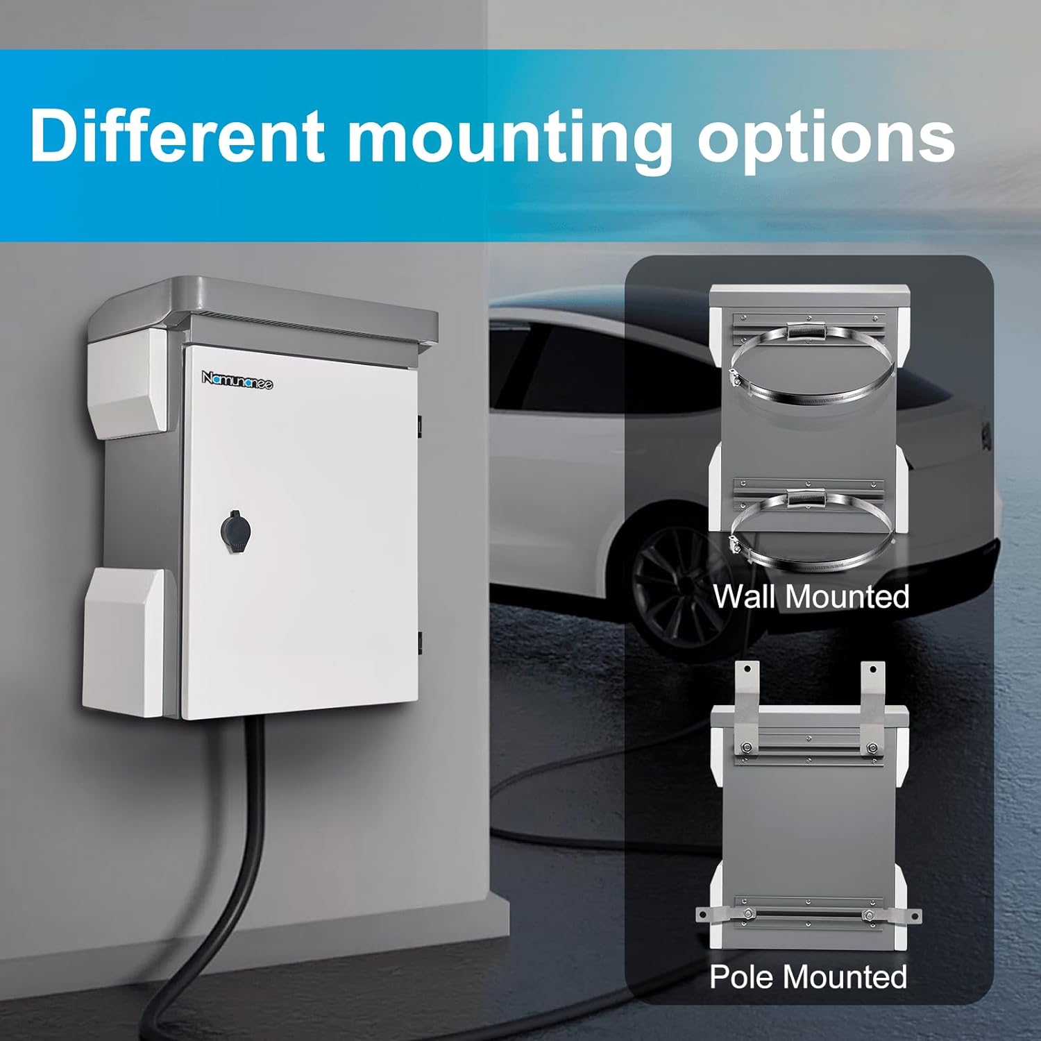 Outdoor Electrical Box, Cold-Rolled Steel Plate, Aluminum Alloy Back Beam, One-Piece Ventilation Design, IP65 Waterproof, Wall/Pole Mounted. (19.7