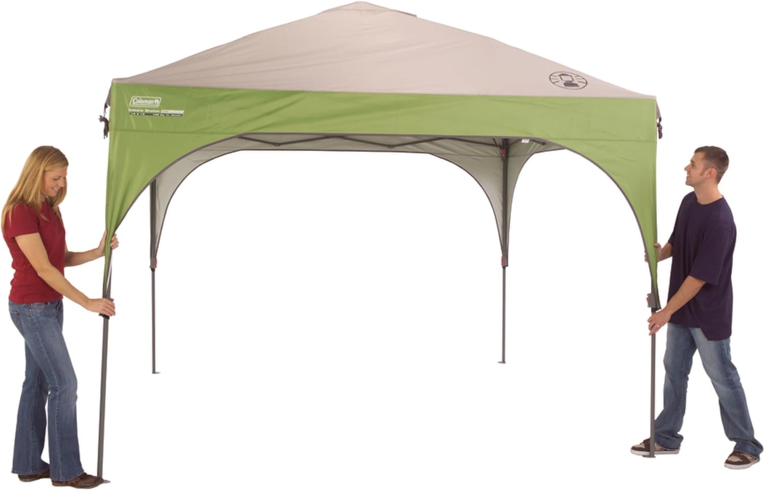 Canopy Sun Shelter with Instant Setup, Sun Shelter with Wheeled Carry Bag Sets Up in about 3 Mins, 7x5ft, 10x10ft, or 12x12ft Canopy for Sporting Events, Tailgating, Camping, & More