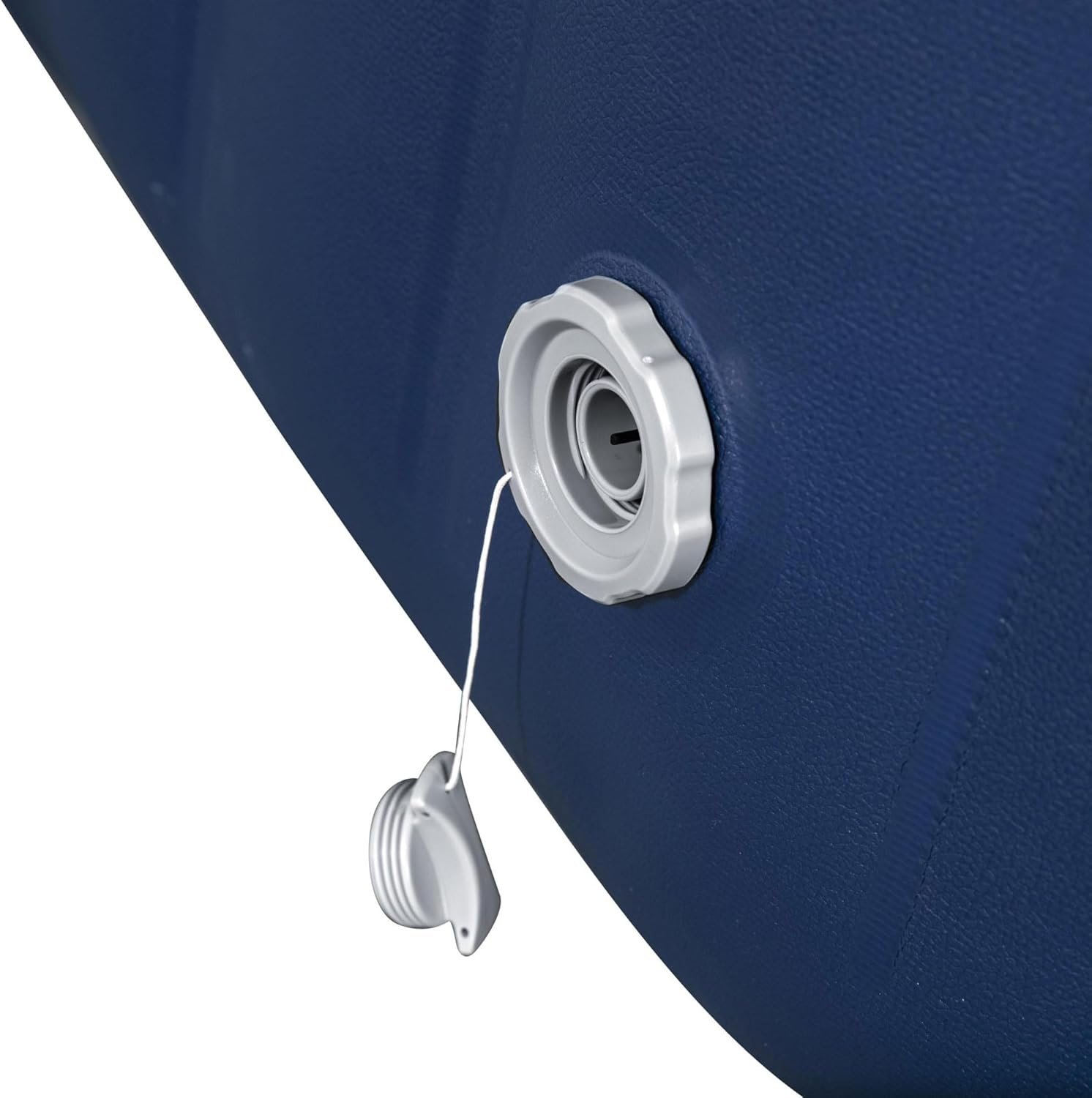 4 to 6 Person Inflatable Hot Tub Square Portable Outdoor Spa with 114 Soothing AirJets and Insulated Cover, Gray-Coleman