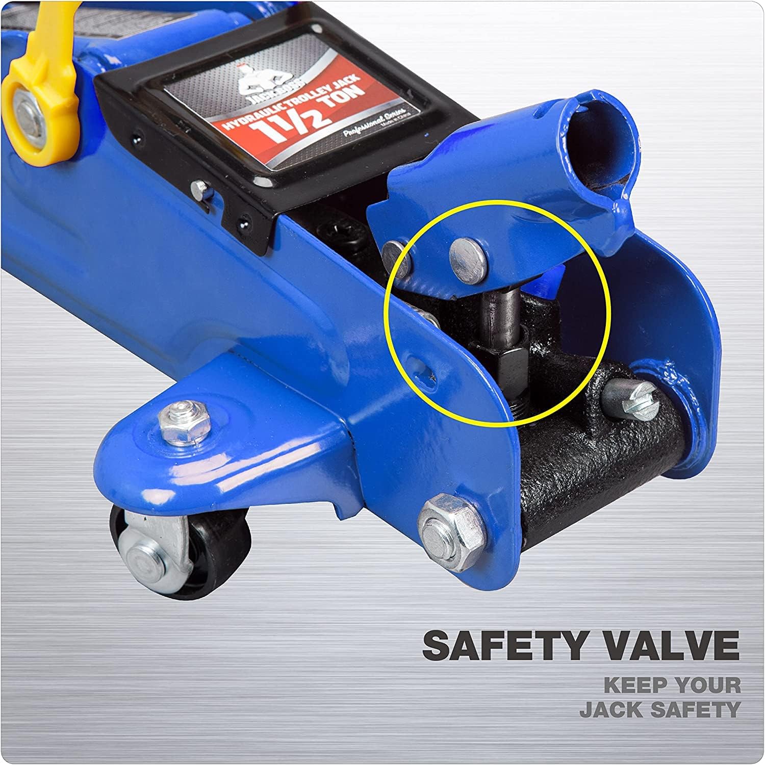 Aluminum and Steel Car Jack, 3 Ton (6,600 LBs) Hydraulic Floor Jack with Dual Piston Quick Lift Pump, Lifting Range 3-15/16