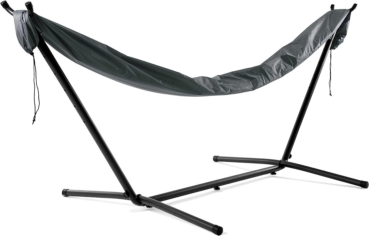 Vivere Double Cotton Hammock with Steel Stand, 450 lb Capacity, Tropical Colors, Includes Premium Carry Bag