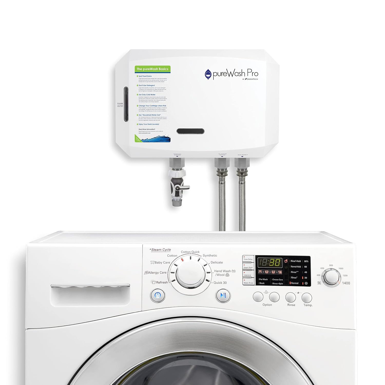 Detergent-Less Laundry System - Ozone Generator for Washing Machines