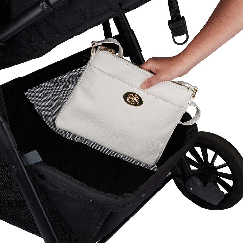 Pivot Modular Travel System with LiteMax Infant Car Seat with Anti-Rebound Bar (Desert Tan)