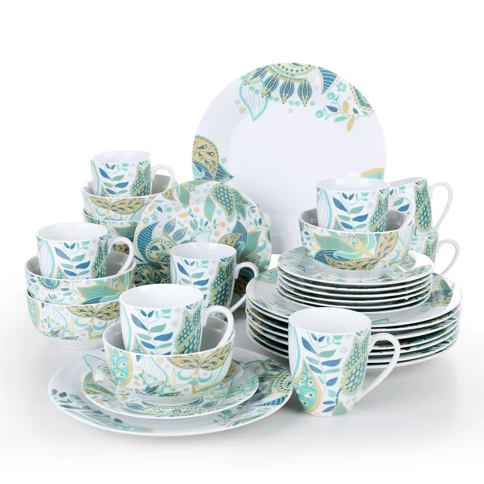 Deluxe 58-Piece Ceramic Tableware Set  C High-Quality & Stylish Dining Essentials
