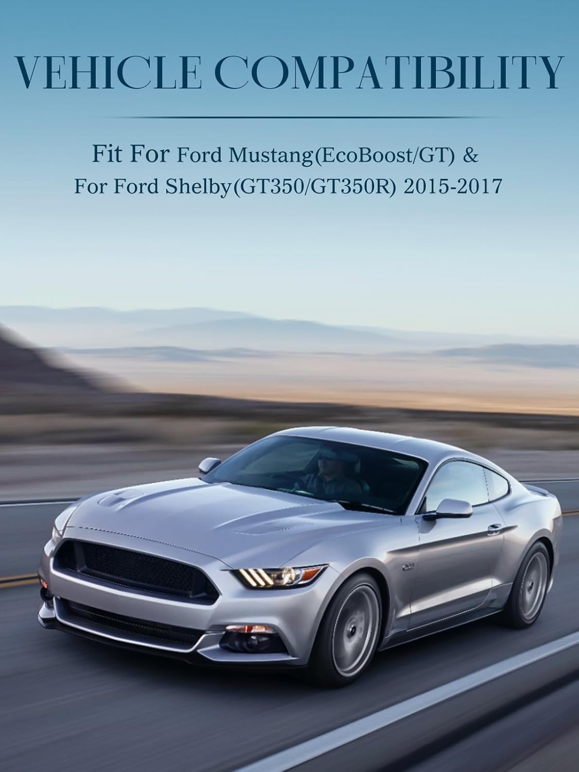 Carbon Fiber Steering Wheel for Ford Mustang 2018-2022 Nappa Perforated Leather with Hand Stitching D-shaped Steering Wheel for Mustang EcoBoost/GT for Shelby GT350/GT350R