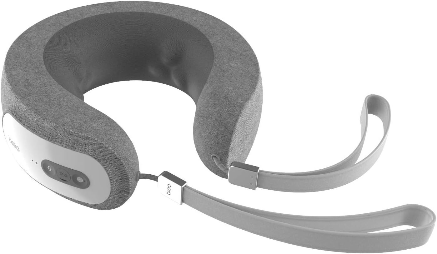 Electric Neck Massager, Shiatsu Massage Pillow with Heat, Deep Tissue Kneading & APP Control, Small & Lightweight, Good for Travel, Home & Office Relaxation, Ideal Gift Choice