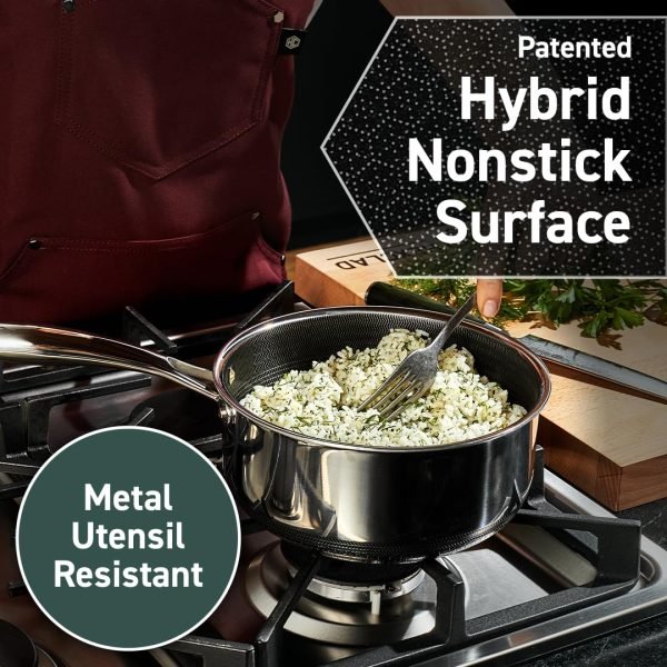 HexClad Hybrid Nonstick 6-Piece Pot Set, Dishwasher Safe