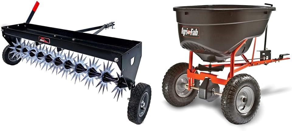 SAT2-40BH-P Tow Behind Spike Aerator with Transport Wheels, 40