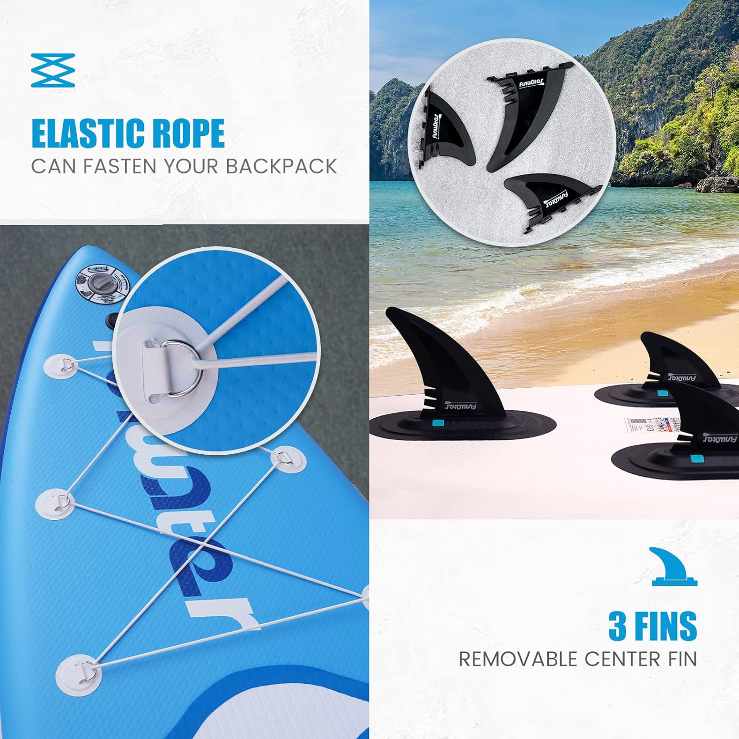 Inflatable Ultra-Light Stand Up Paddle Board for All Skill Levels with Premium SUP Paddleboard Accessories,Non-Slip Comfort Deck for Youth & Adults.