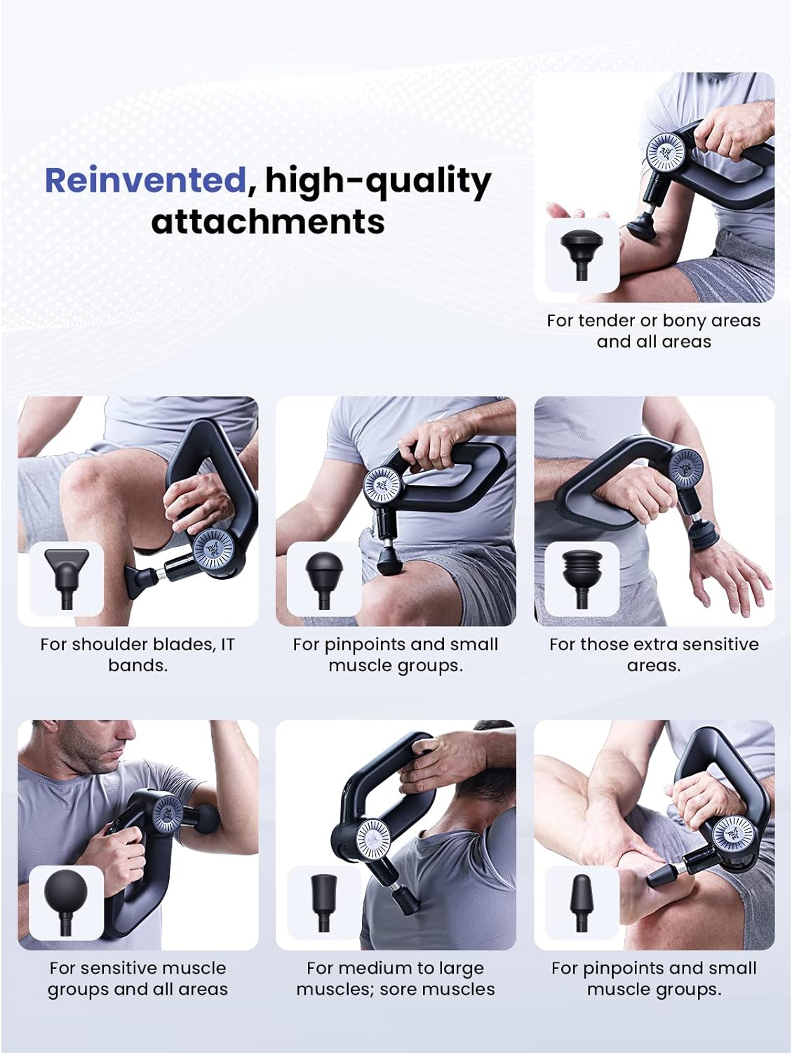 Pro Massage Gun Deep Tissue Percussion with 16mm Amplitude, Professional Muscle Massager Gun for Athletes Pain Relief, Quiet Electric Handheld Therapy Device, FSA and HSA Eligible