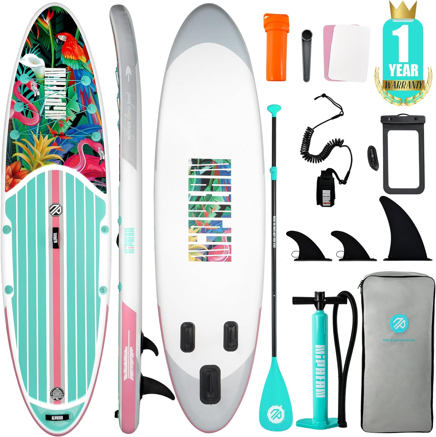 Stand Up Paddle Board with SUP Accessories, Anti-Slip EVA Deck, 10 ?�� ?Inflatable Paddle Boards for Adults & Youth of All Skill Levels