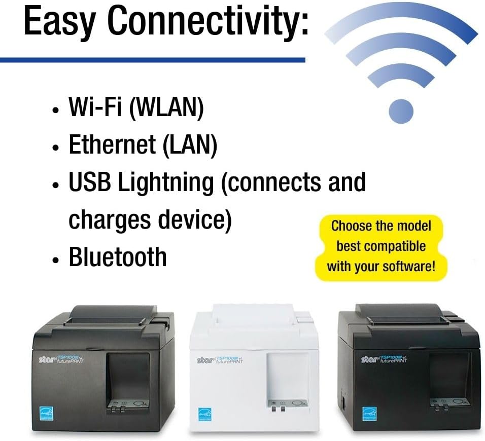 Thermal Receipt Printer with Device and Mfi USB Ports, Auto-cutter, and Internal Power Supply - Gray