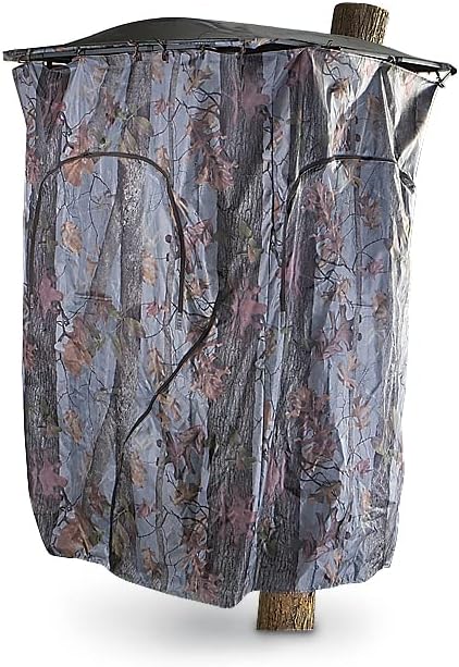 Guide Gear Universal Hunting Blind Kit, Camo Tent with Zip Windows & Easy Setup for Tree Stands