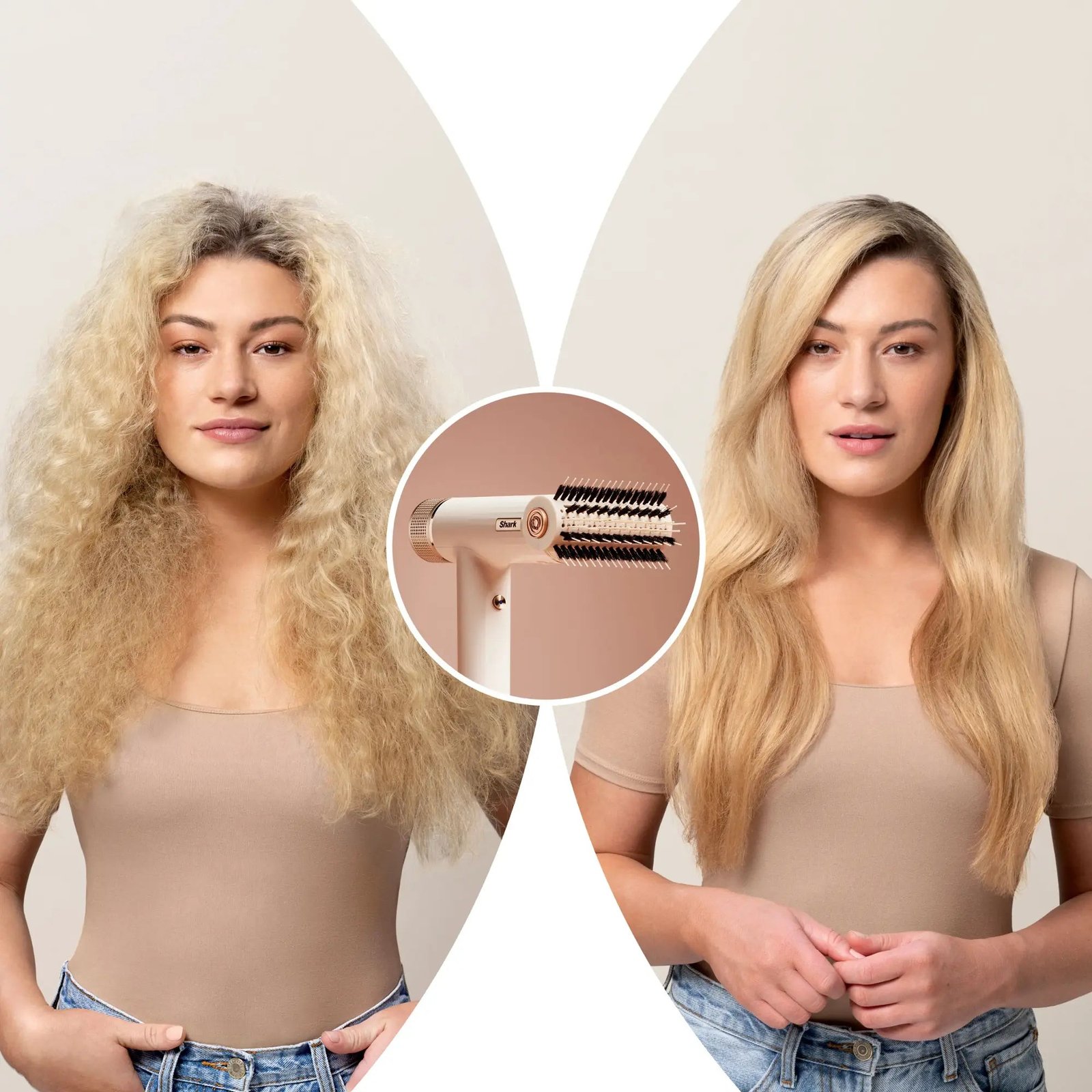 Shark SpeedStyle RapidGloss Finisher and High-Velocity Dryer Silk Straight Wavy