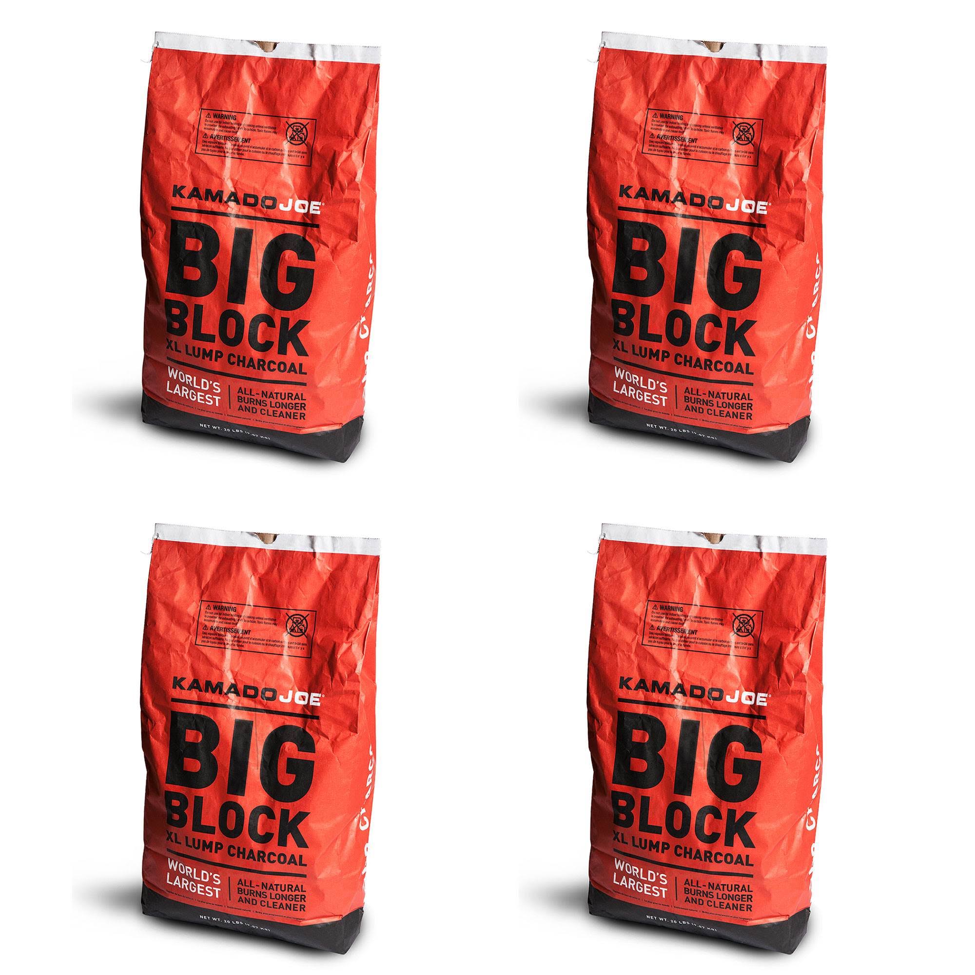 g Kamado Joe All Natural Big Block Argentinian XL Premium Charcoal, 20 lb (4 Pack)