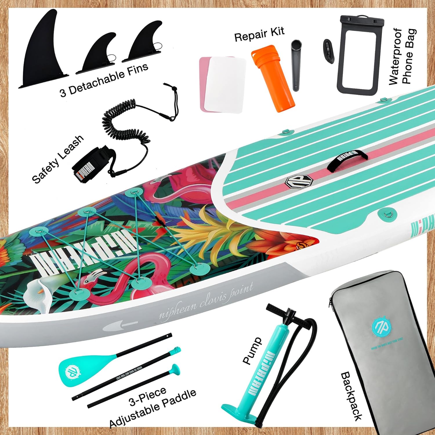 Stand Up Paddle Board with SUP Accessories, Anti-Slip EVA Deck, 10 ?�� ?Inflatable Paddle Boards for Adults & Youth of All Skill Levels