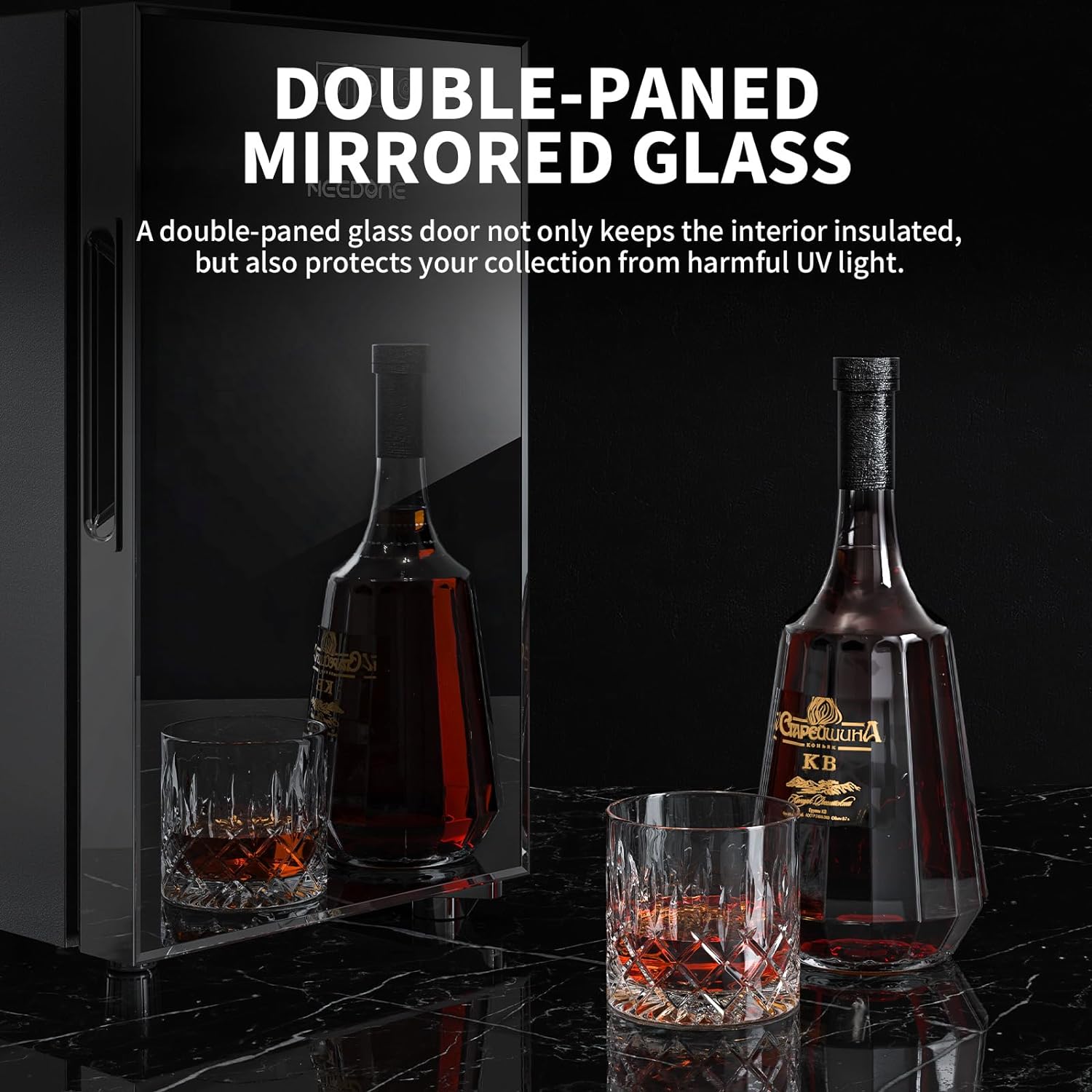 ThermoCigar 48L Cigar Humidor with Heating & Cooling, Cedar Wood, Digital Hygrometer, Quiet Electric Cooler for 350 Cigars