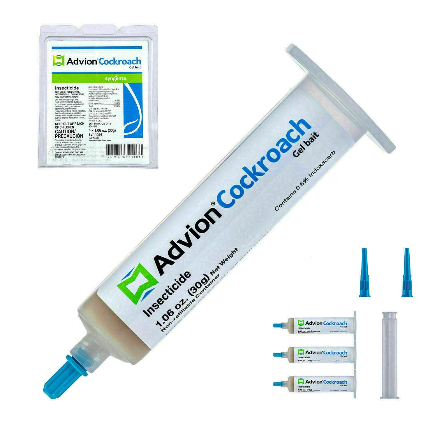Syngenta Advion Cockroach Gel Bait �C Non-Repellent, High-Consumption Formula, 4 x 30g Tubes for All Major Species