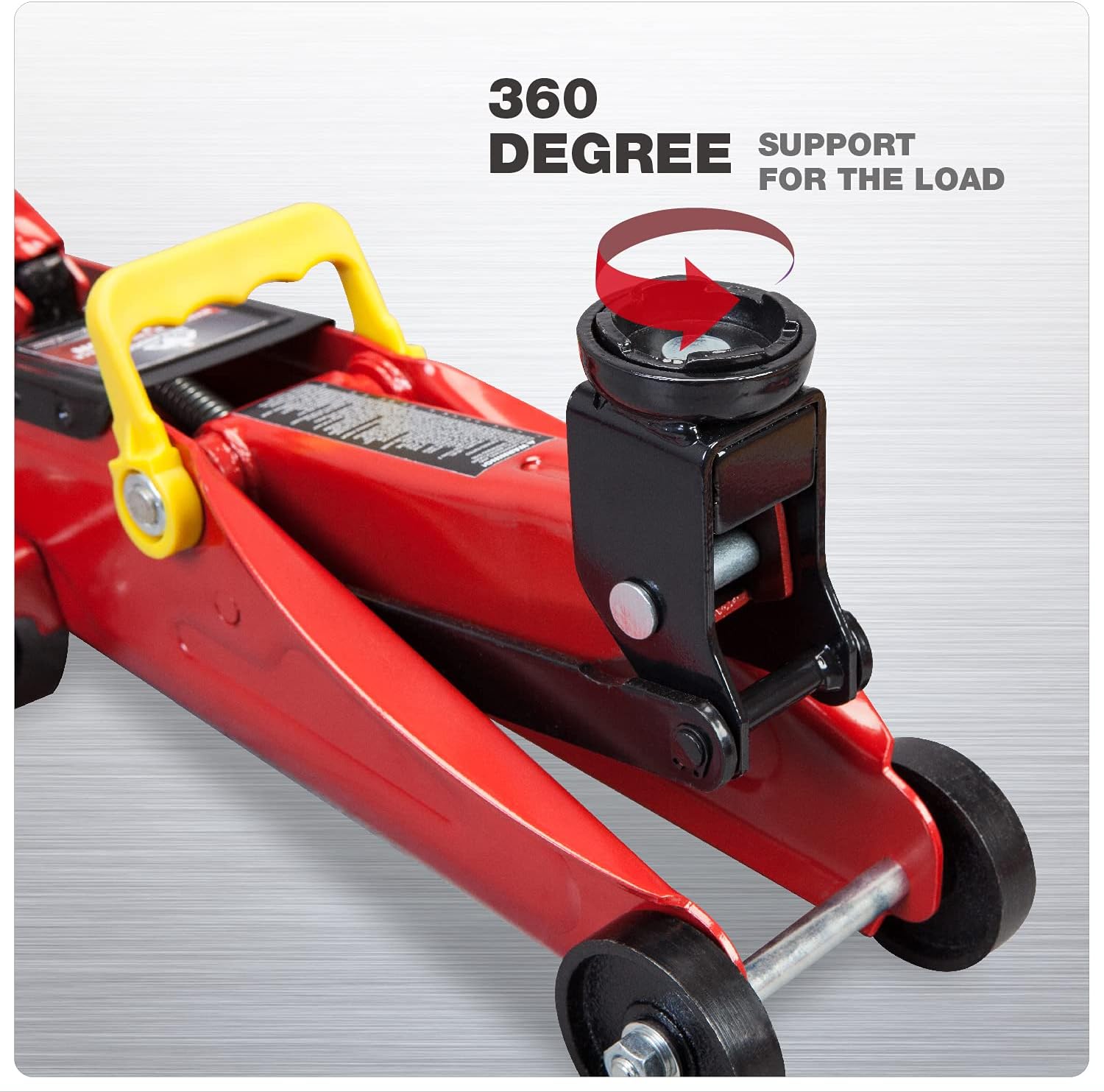 Aluminum and Steel Car Jack, 3 Ton (6,600 LBs) Hydraulic Floor Jack with Dual Piston Quick Lift Pump, Lifting Range 3-15/16