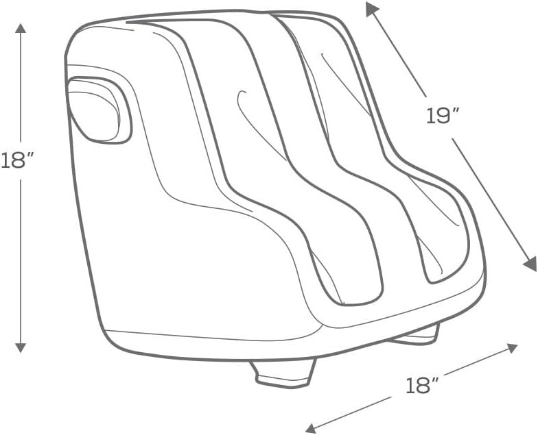 Reflex SOL Foot & Calf Massager w/ Heat - Plantar Fasciitis Relief + Circulation + Shiatsu Deep Kneading + Vibrating for Stress + Compression - Adjustable for Women and Men up to Size 12