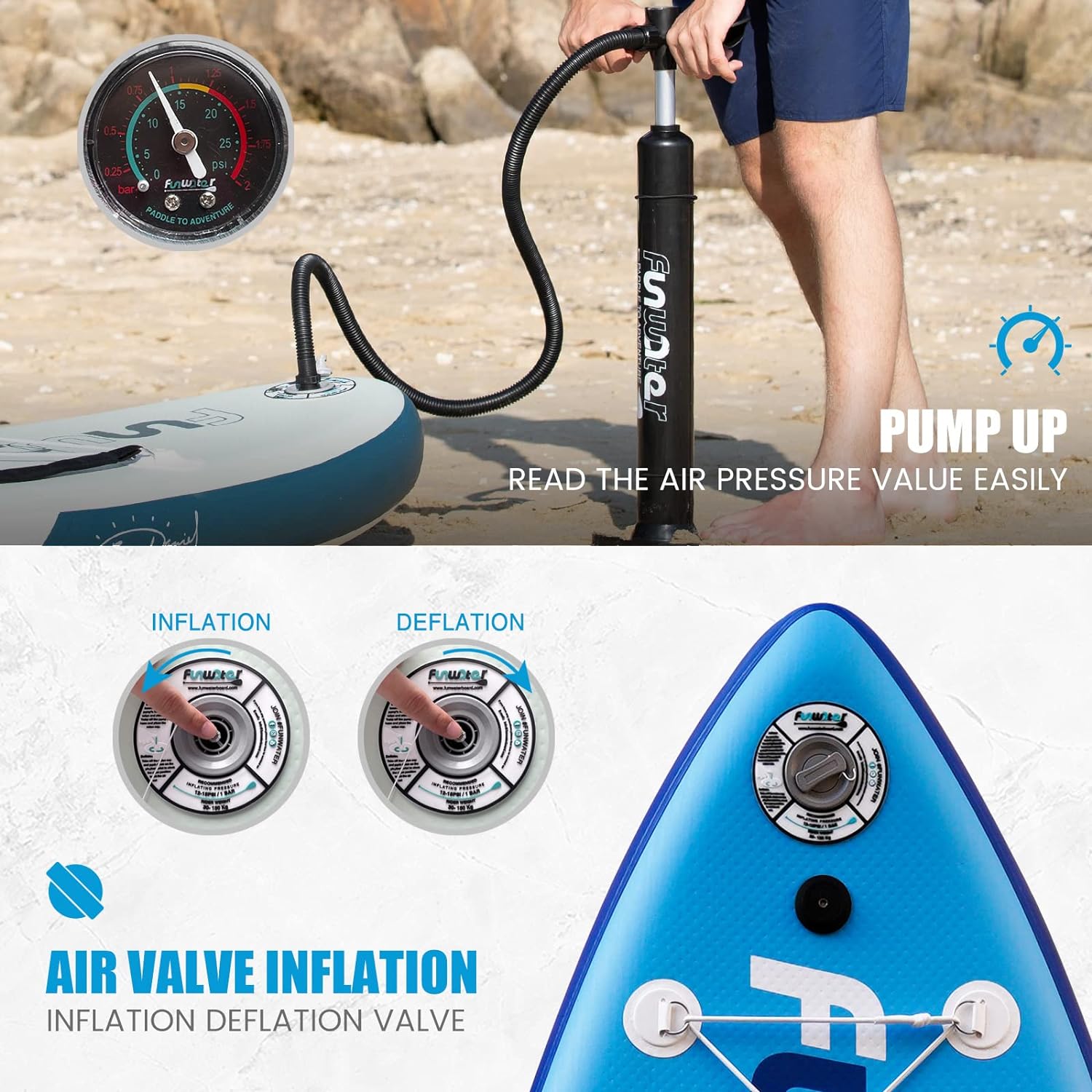 Inflatable Ultra-Light Stand Up Paddle Board for All Skill Levels with Premium SUP Paddleboard Accessories,Non-Slip Comfort Deck for Youth & Adults.