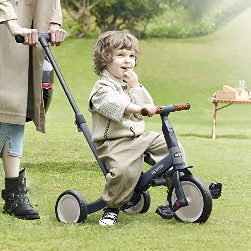 Newyoo Tricycles for 1-3 Year Olds, Toddler Bike with Backrest and Safety Belt