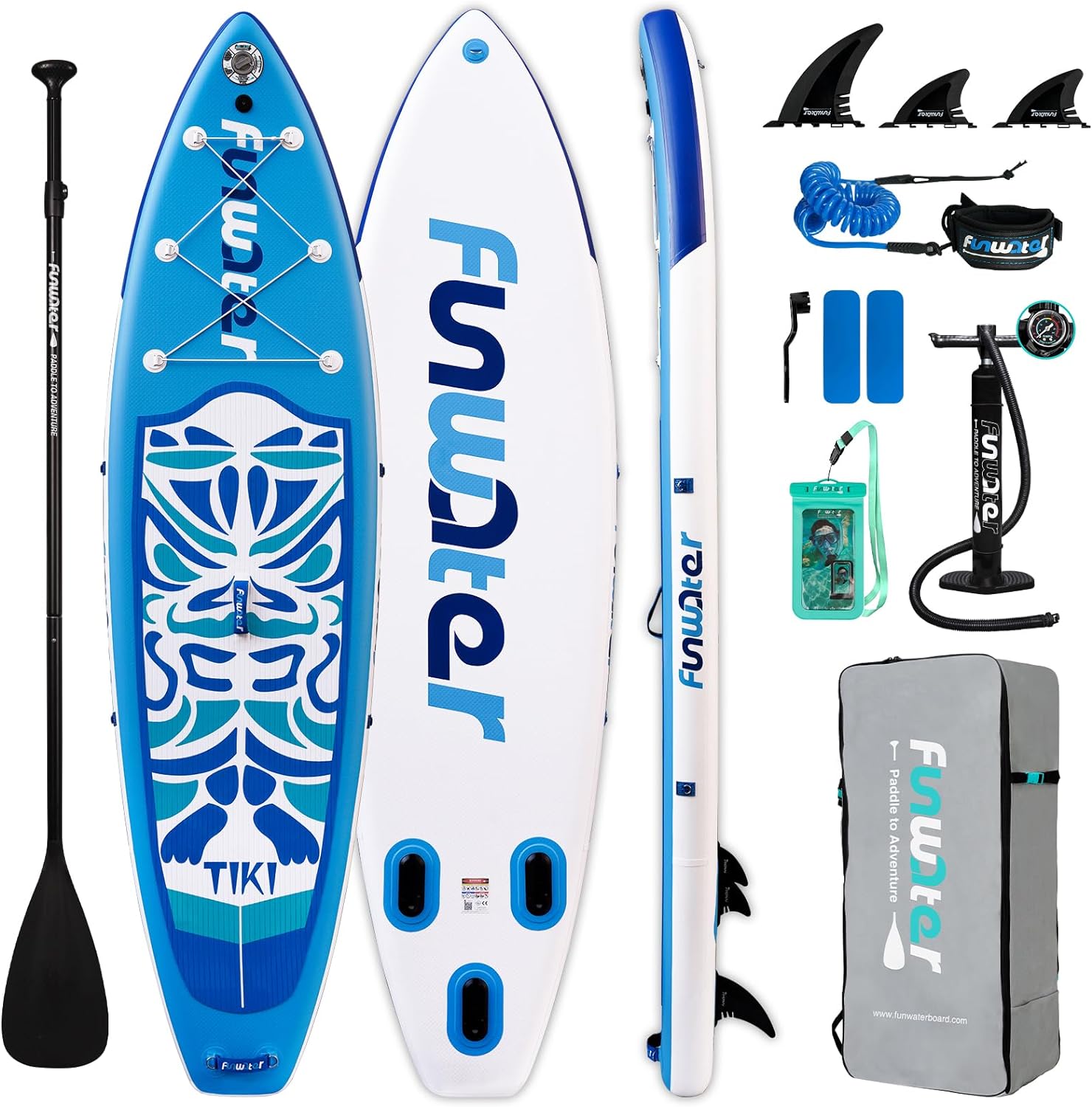 Inflatable Ultra-Light Stand Up Paddle Board for All Skill Levels with Premium SUP Paddleboard Accessories,Non-Slip Comfort Deck for Youth & Adults.