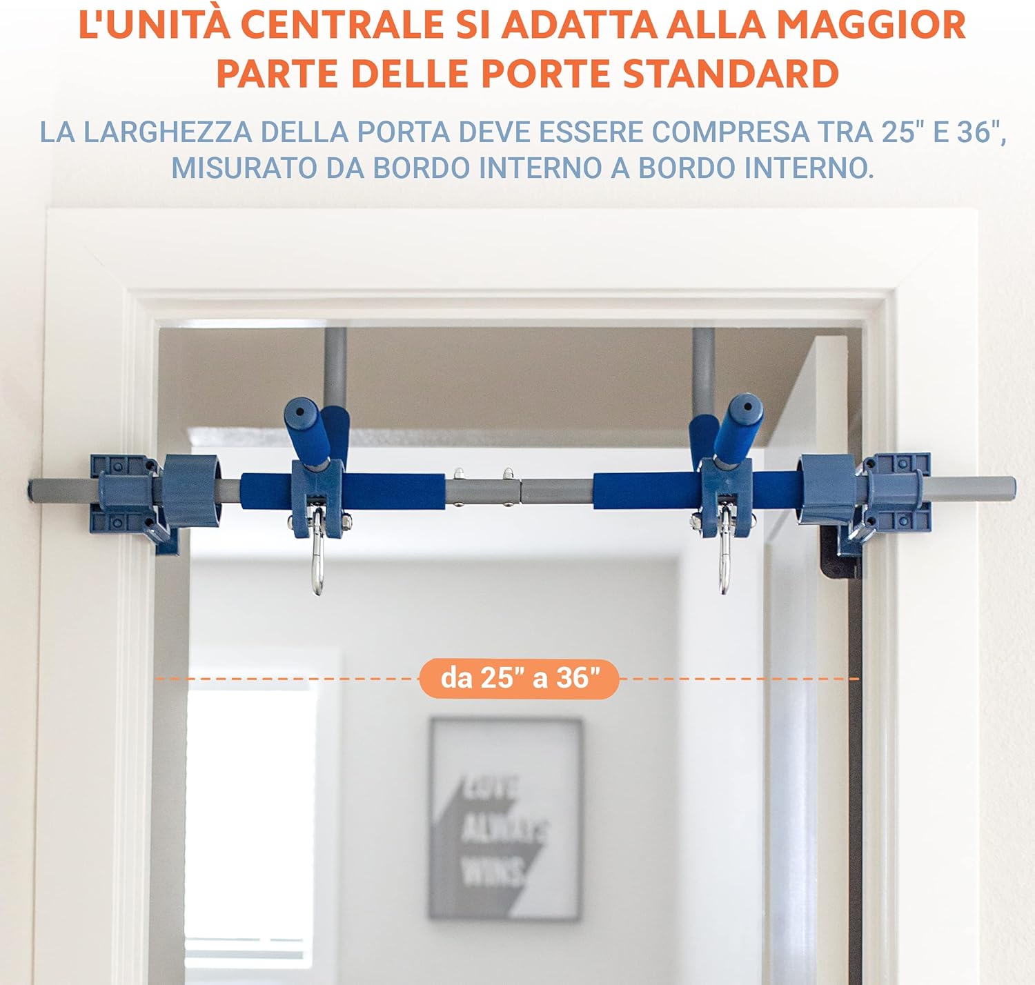 PIPG Indoor Doorway Gym for Kids & Adults  C Blue, Alloy Steel, Includes Pull-Up Bar, Rings, Trapeze, Ladder, Rope, Sensory Swing, 300 lbs Capacity