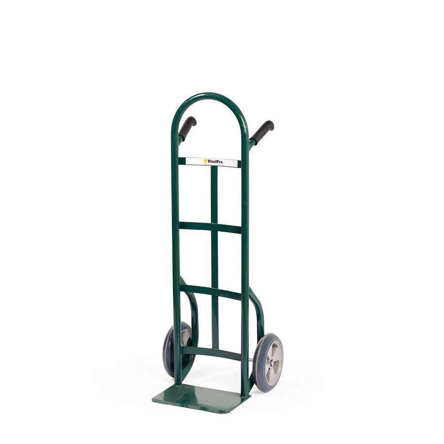 HaulPro  Duty Hand Truck with Double-Grip Handle �C Steel Dolly Cart for Moving �C 800 Pound Capacity �C 10 �C Rubber Wheels �C