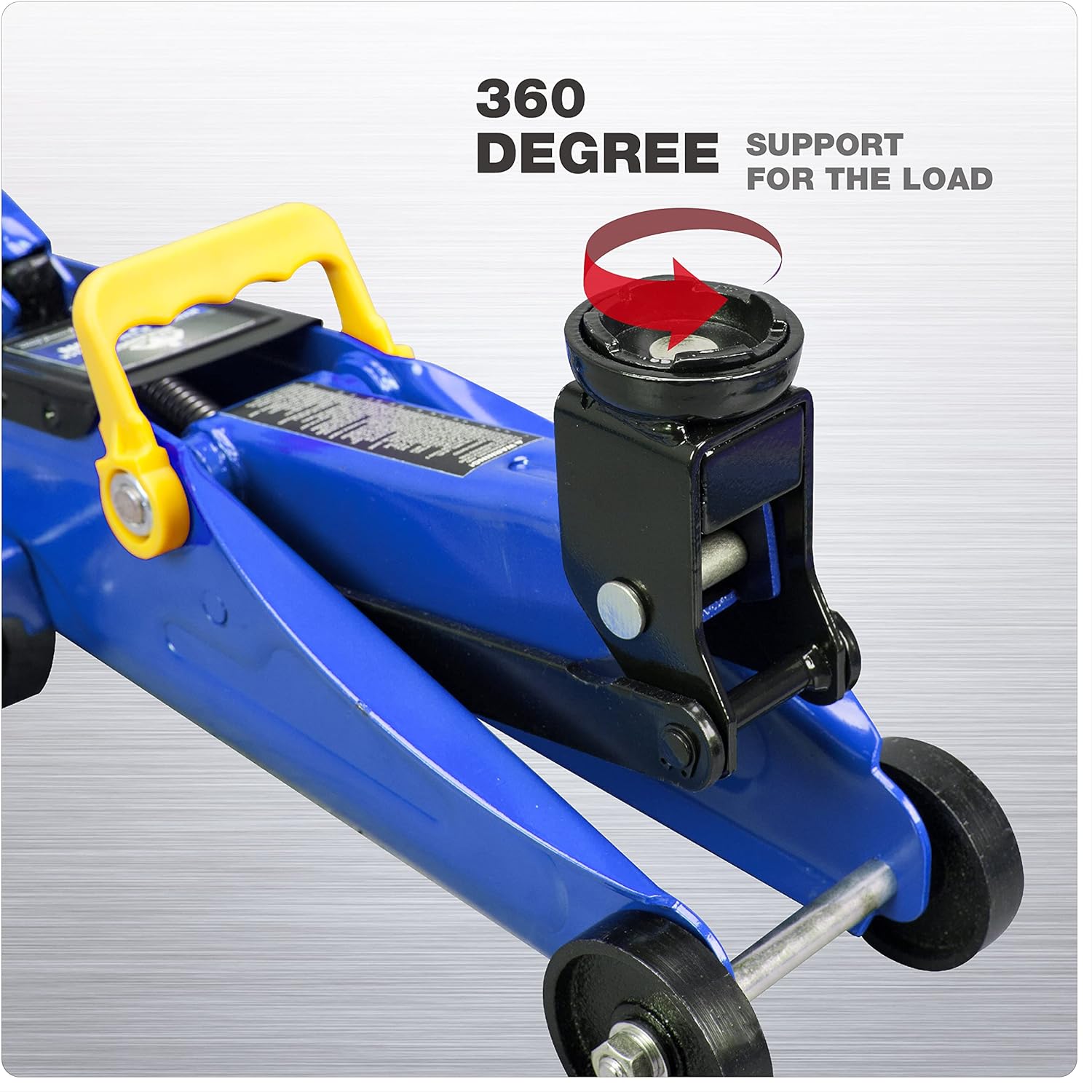 Aluminum and Steel Car Jack, 3 Ton (6,600 LBs) Hydraulic Floor Jack with Dual Piston Quick Lift Pump, Lifting Range 3-15/16