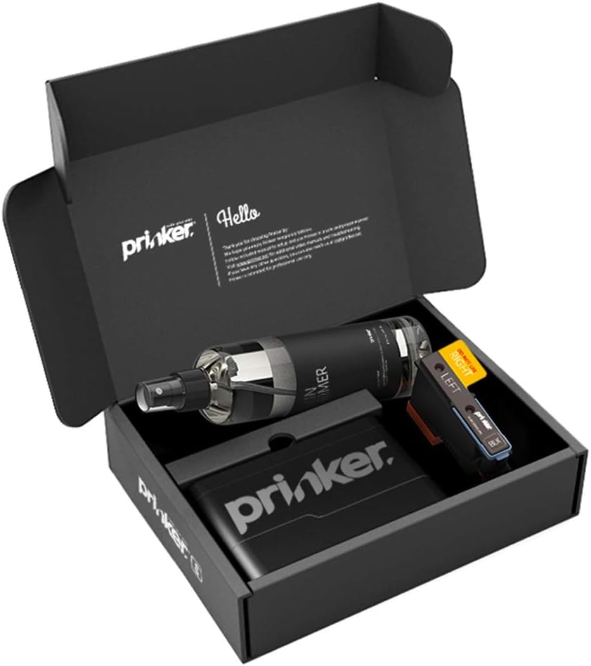 Prinker S Temporary Tattoo Device with Black Ink, Water-Resistant, Compatible with iOS & Android, Includes Battery & Charger