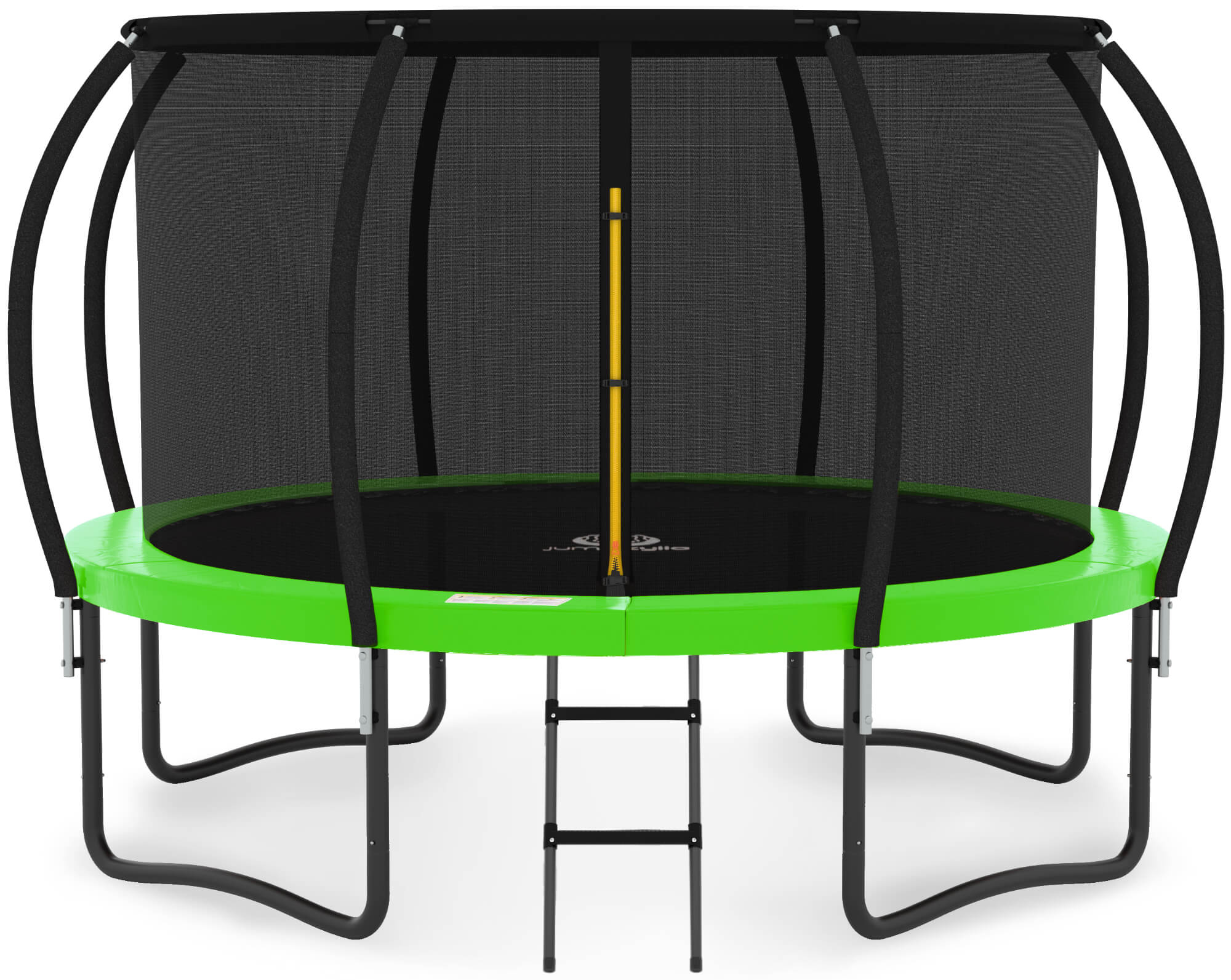 Jumpzylla 14FT Trampoline with Enclosure, Double Color Pad, Curved Poles, ASTM Safety Certified
