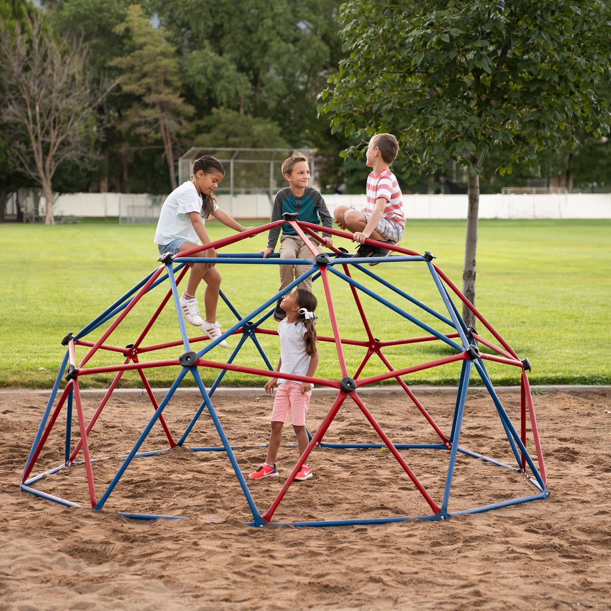 Lifetime Kid's Outdoor 5 ft. H x 10 ft. W Dome Climber, Red and Blue (101301)