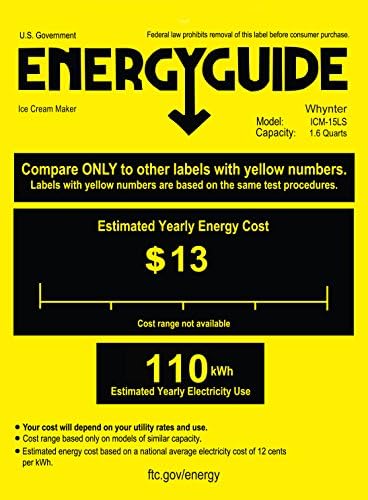 Automatic Ice Cream Maker 1.6 Quart Capacity Stainless Steel, with Built-in Compressor, no pre-Freezing, LCD Digital Display, Timer, One Size, Black
