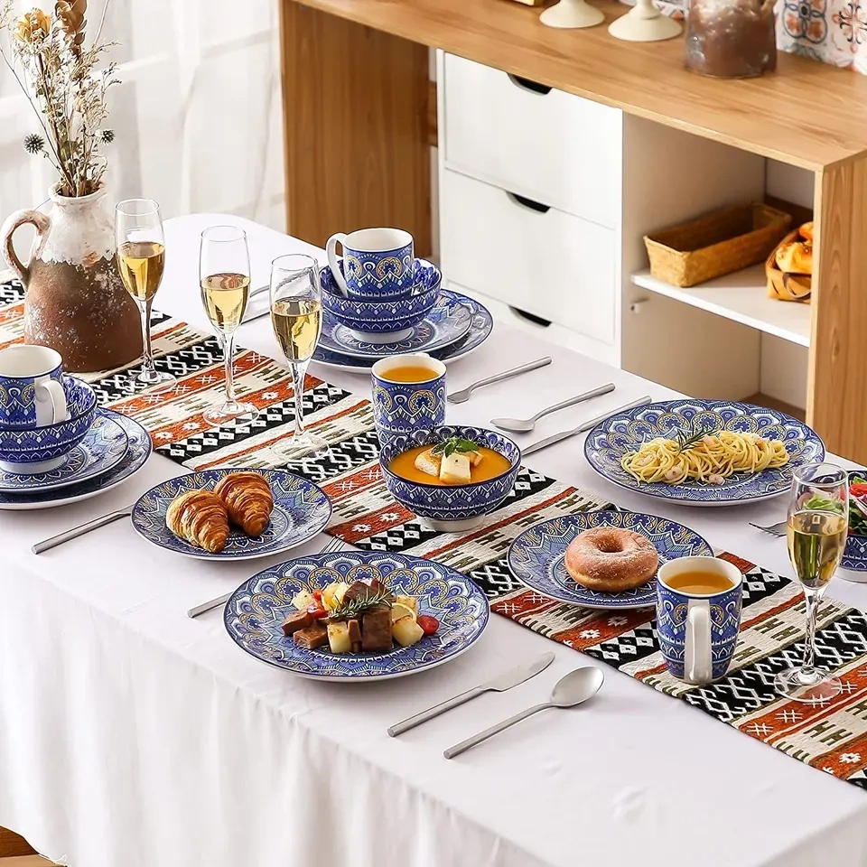 Brand Deluxe 58-Piece Ceramic Tableware Set  C Durable, Stylish, High-Quality Dining Essentials