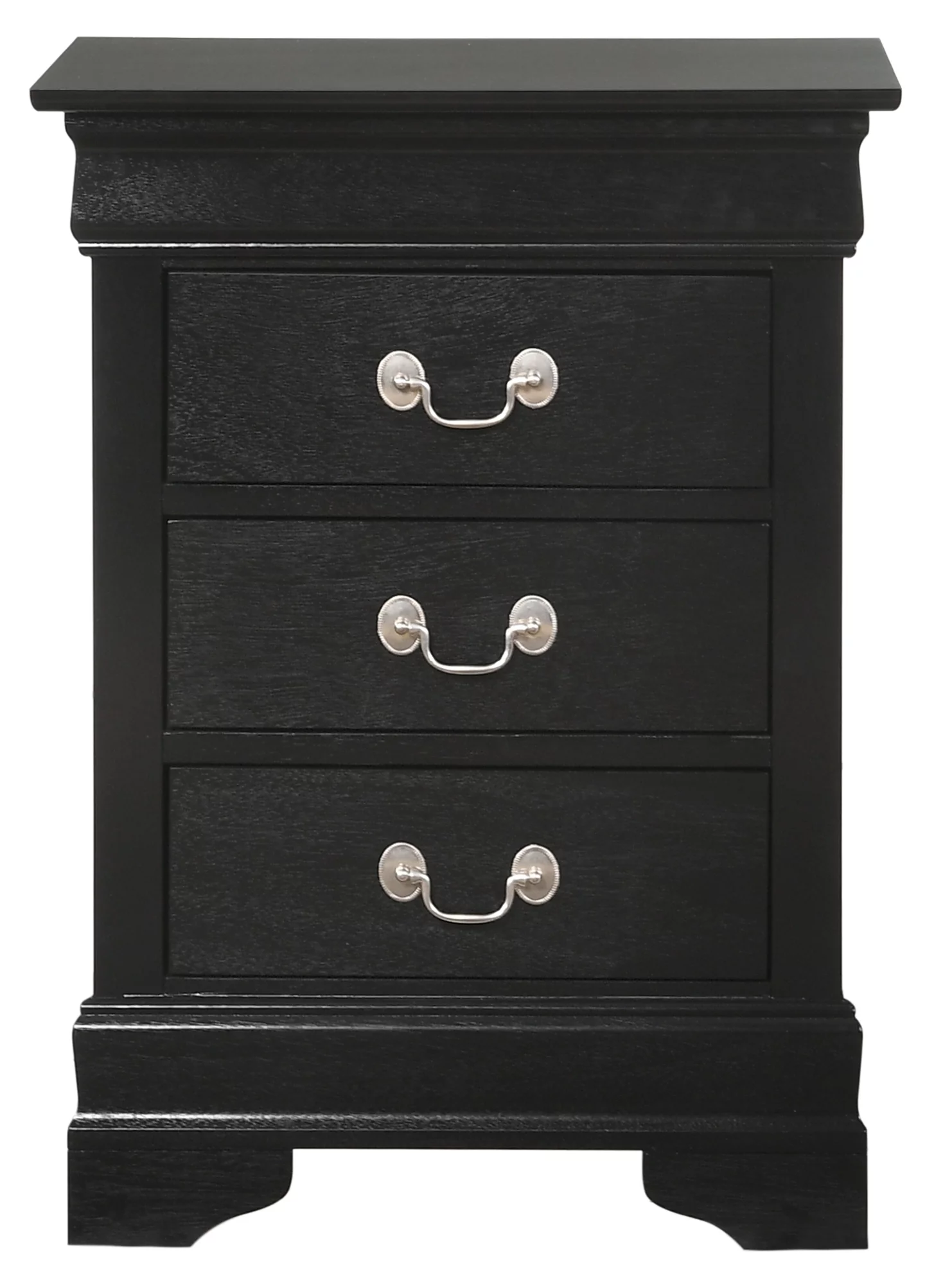 DeeHome Glory Furniture Louis Phillipe G3150-3N 3 Drawer Nightstand , Black