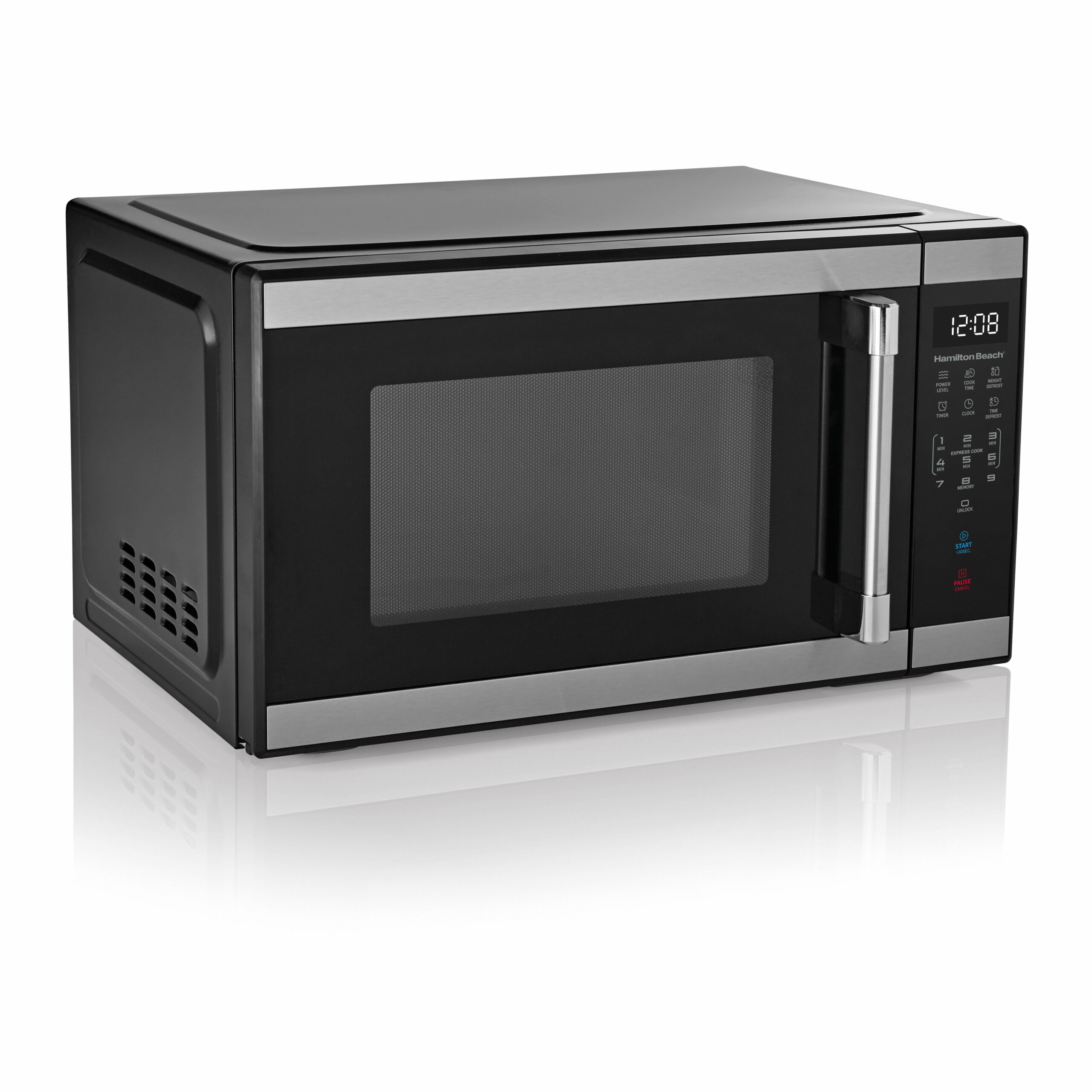 Hamilton Beach 1.1 Cu. Ft. Stainless Steel Countertop Microwave Oven, 1000W, Sensor Cook