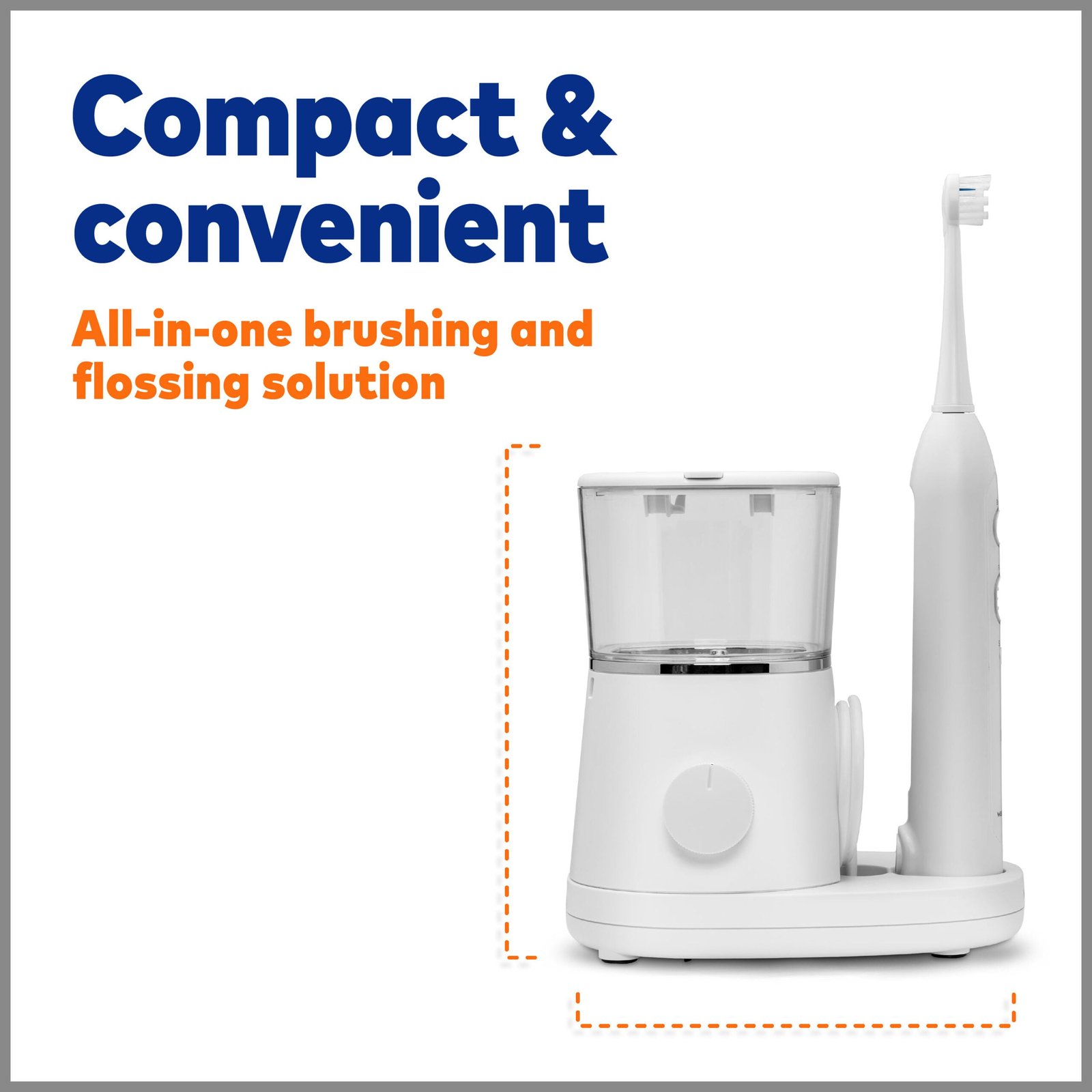 Waterpik Sonic-Fusion 2.0 Flossing Toothbrush, Electric Toothbrush Water Flosser Combo, White
