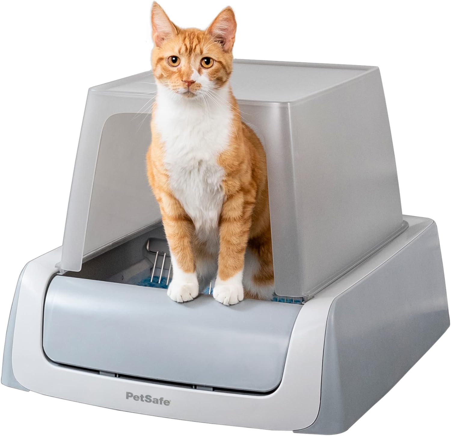 Crystal Pro Self-Cleaning Cat Litter Box - Never Scoop Litter Again - Hands-Free Cleanup with Disposable Crystal Trays - Better Odor Control - Includes Hood & Disposable Tray
