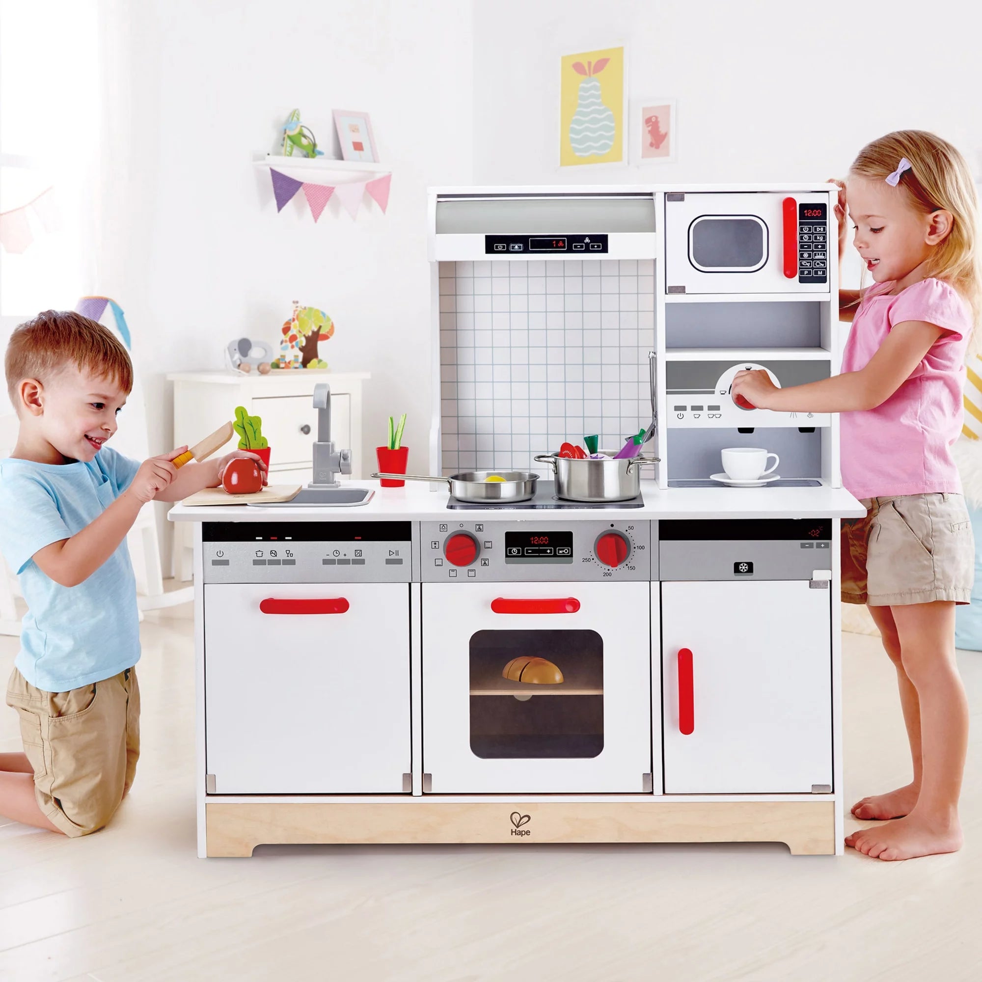 Hape All-In-1 Kitchen Kid's Wooden Toy Playset & Accessories