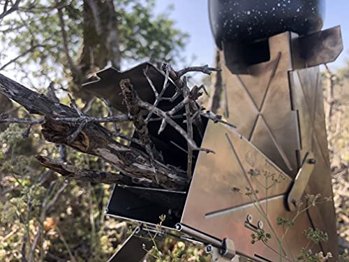 VIREstove Portable Foldable Stainless Steel Rocket Stove for Camping & Emergencies