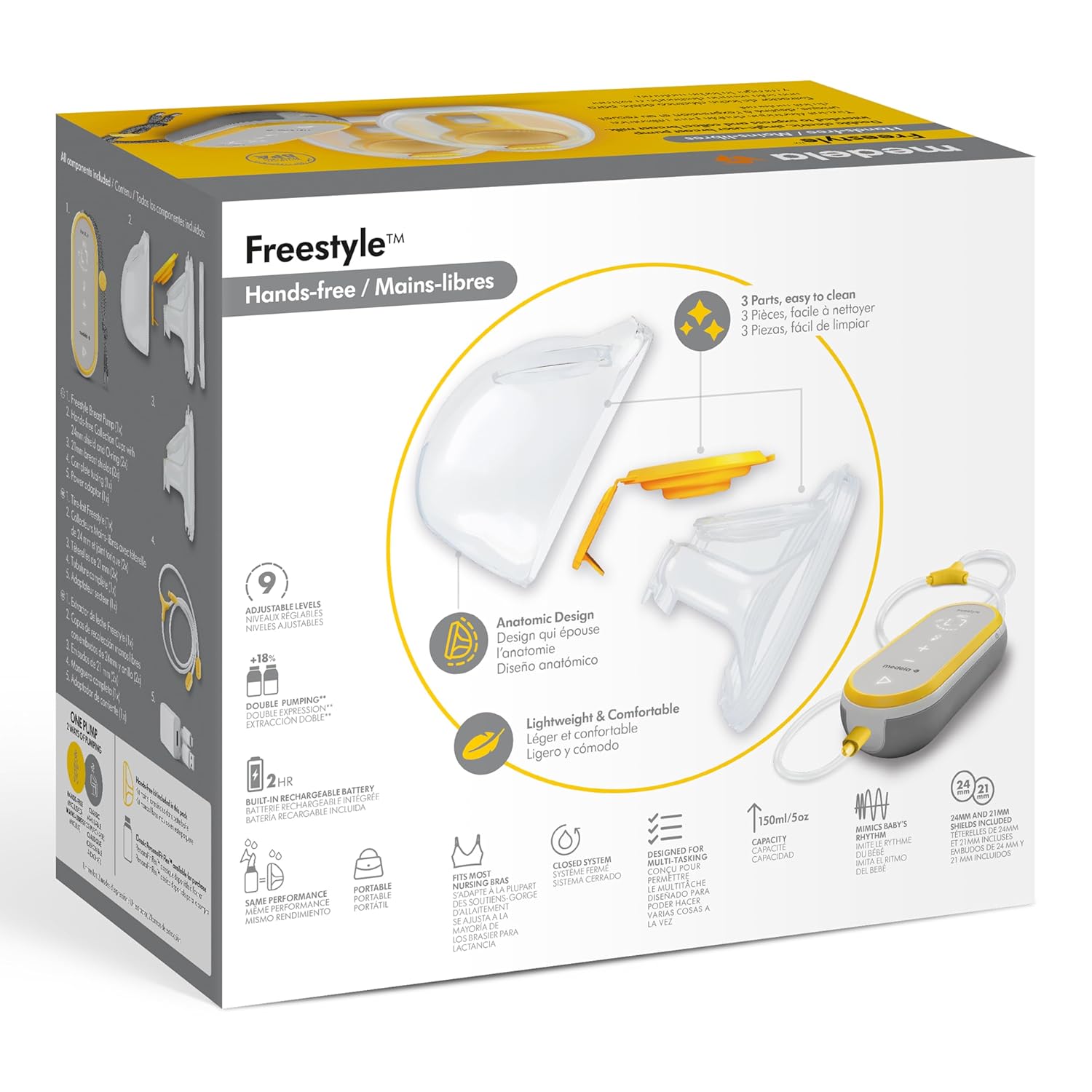 Medela Freestyle Hands-Free Double Electric Breast Pump, Wearable & Portable with App Connectivity