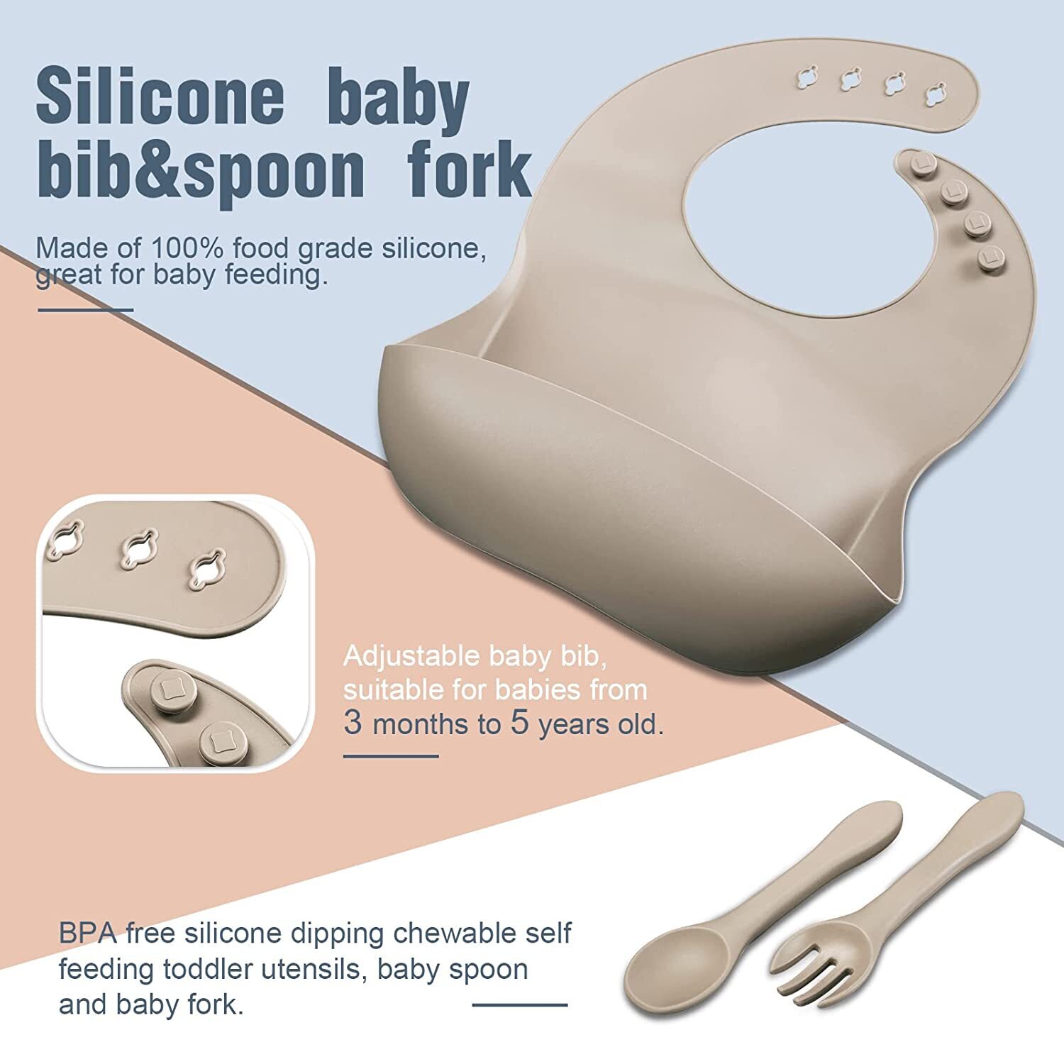 Silicone Baby Feeding Set by [Brand]  C 12-Piece, Includes Bibs, Plates, Bowls, Utensils, Cups, Safe & Durable