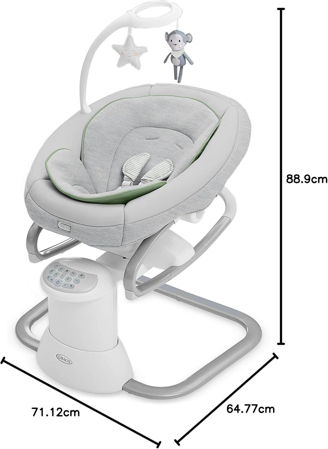 Soothe My Way with Removable Rocker, Madden �C Versatile Baby Swing & Portable Rocker