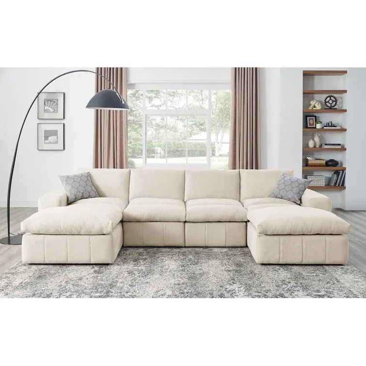 134��� Wide Reversible Modular Sectional with Ottoman