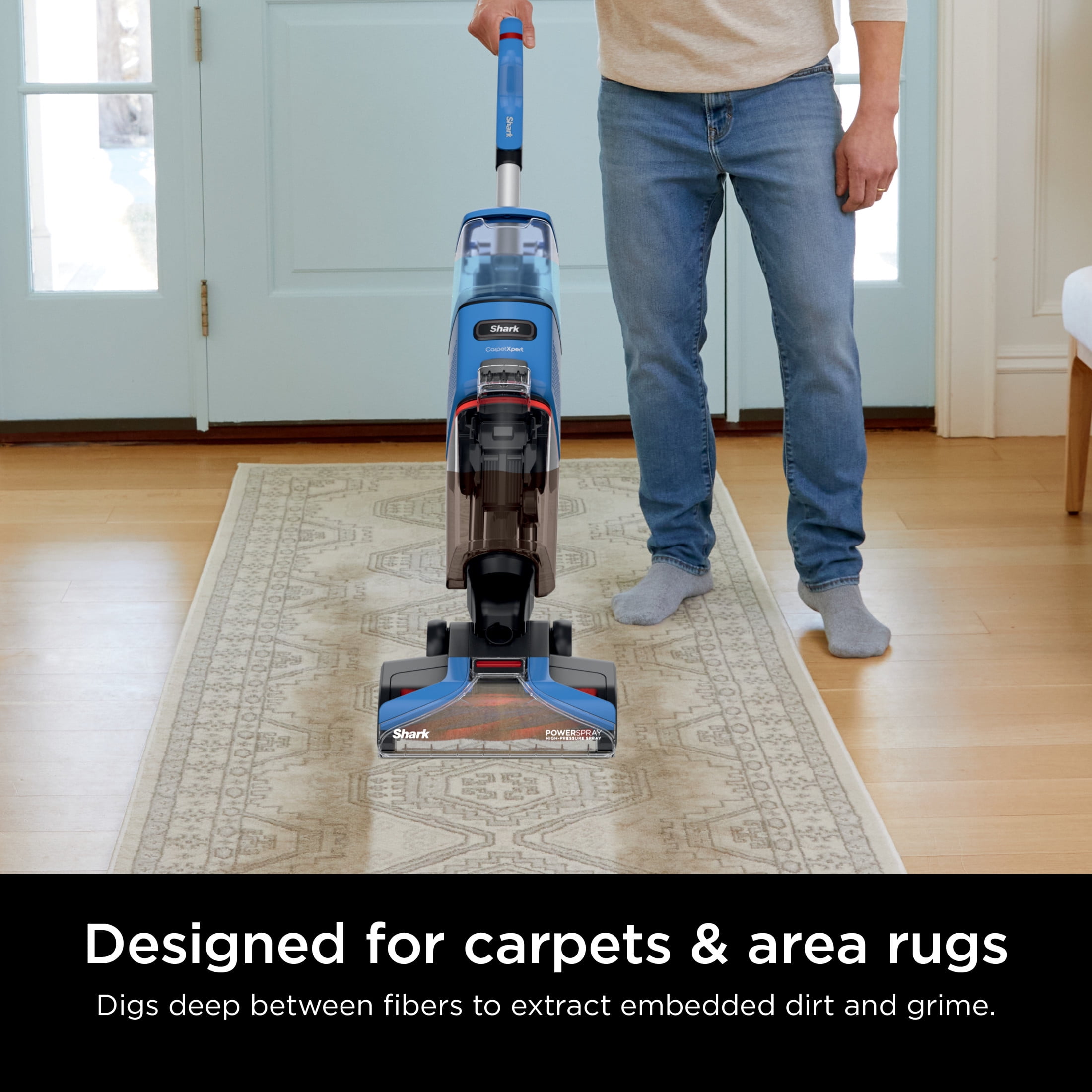 Shark CarpetXpert EX120 Upright Carpet Cleaner, Deep Cleaning, Pet Odor Removal, Fast Drying, Lightweight