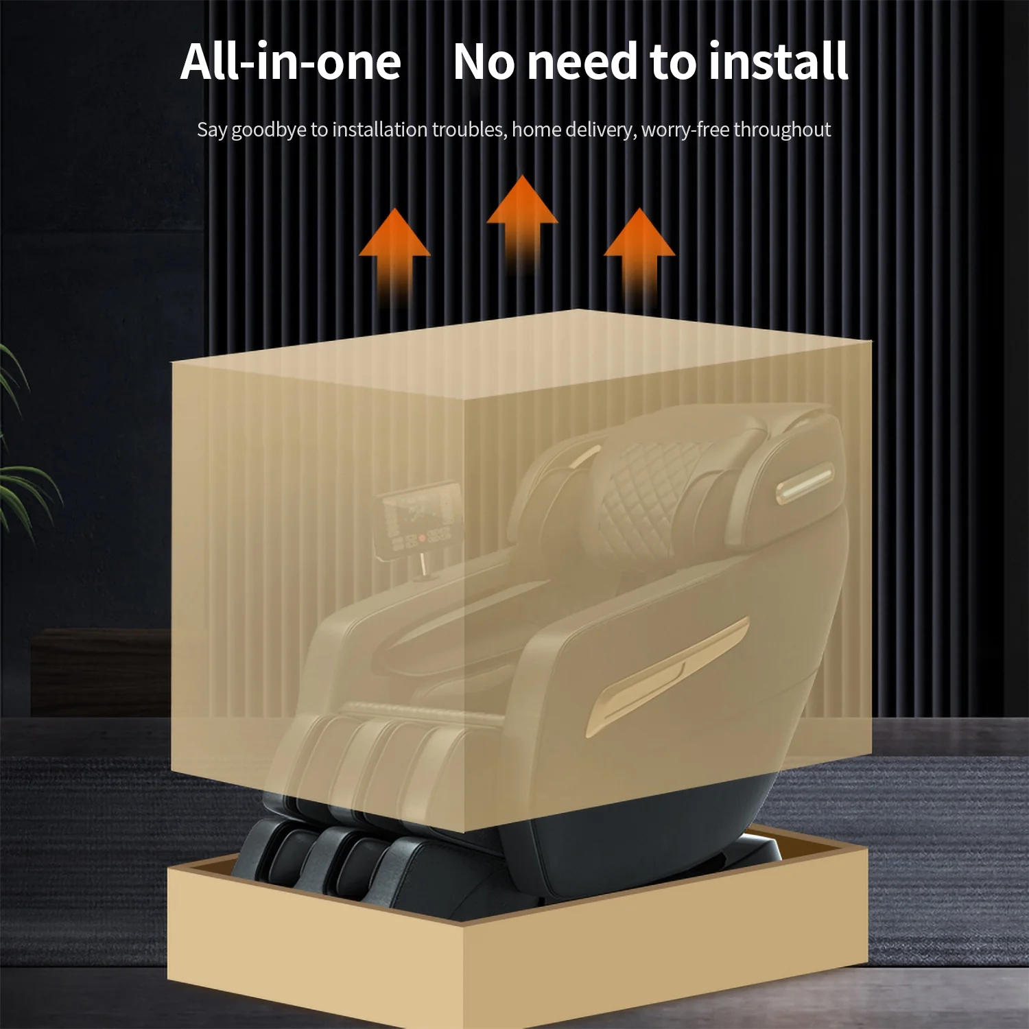 2024 4D Zero Gravity Massage Chair, Full Body Shiatsu Recliner with Yoga Stretching, SL Track, Intelligent Voice Control, Calf Kneading, Calfrest Extension, Premium Black Leather