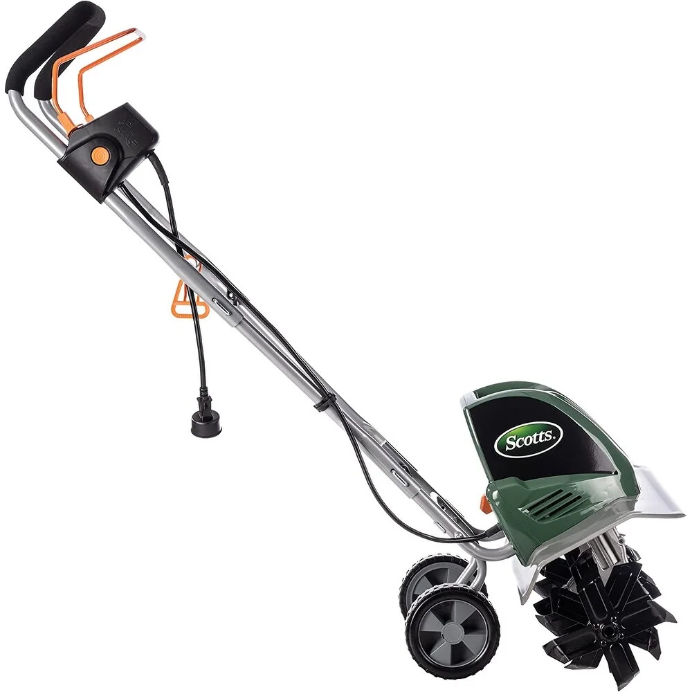 Scotts Outdoor Power Tools 14 Amp 20-Inch Electric Garden Tiller Cultivator, Adjustable Tines, Green