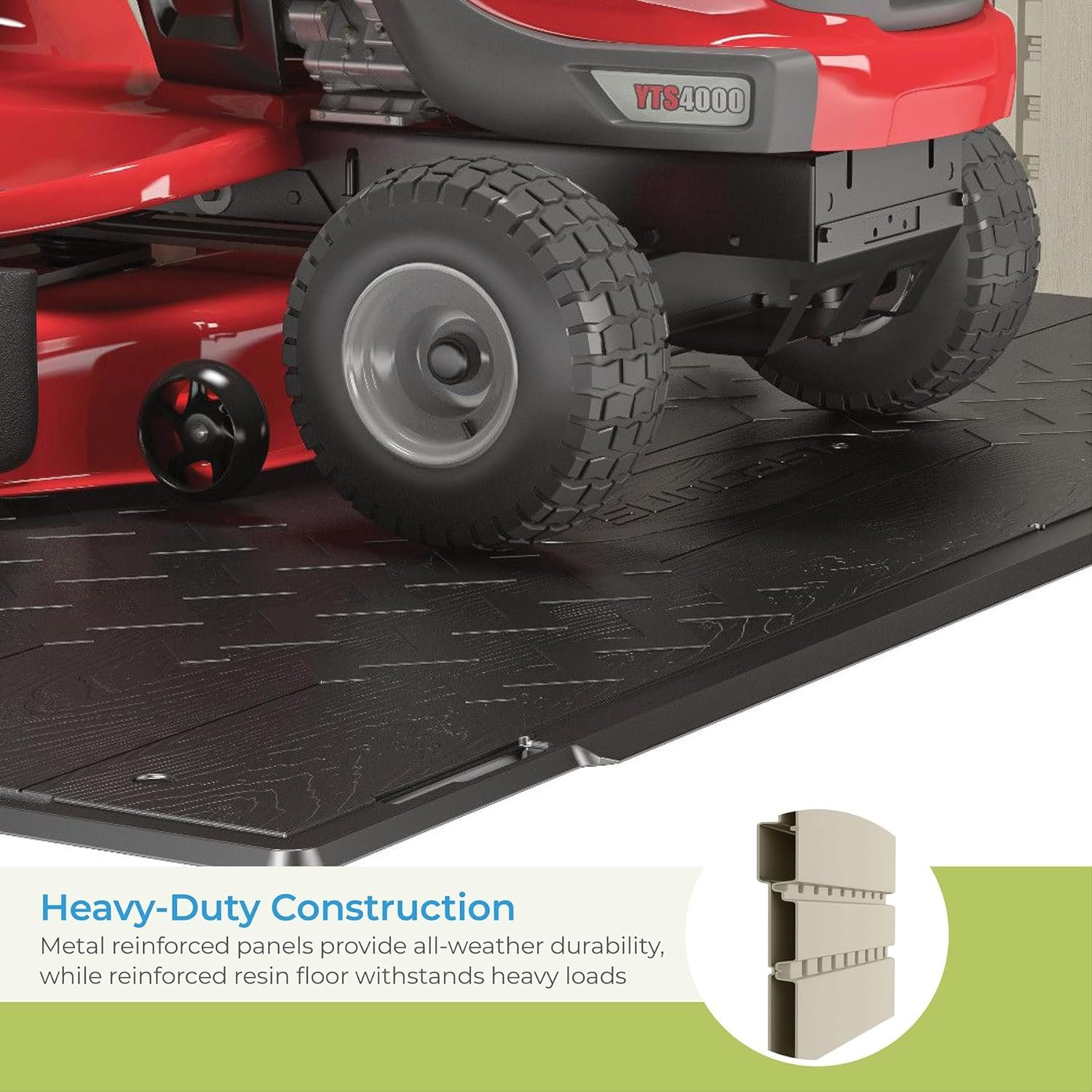 Suncast Vista 7��7 Storage Shed with Multi-Wall Resin Panels, 4 Skylights, IllumiVent System, and Pad-Lockable Doors, 84��� D x 84��� W x 98��� H, Made in The USA