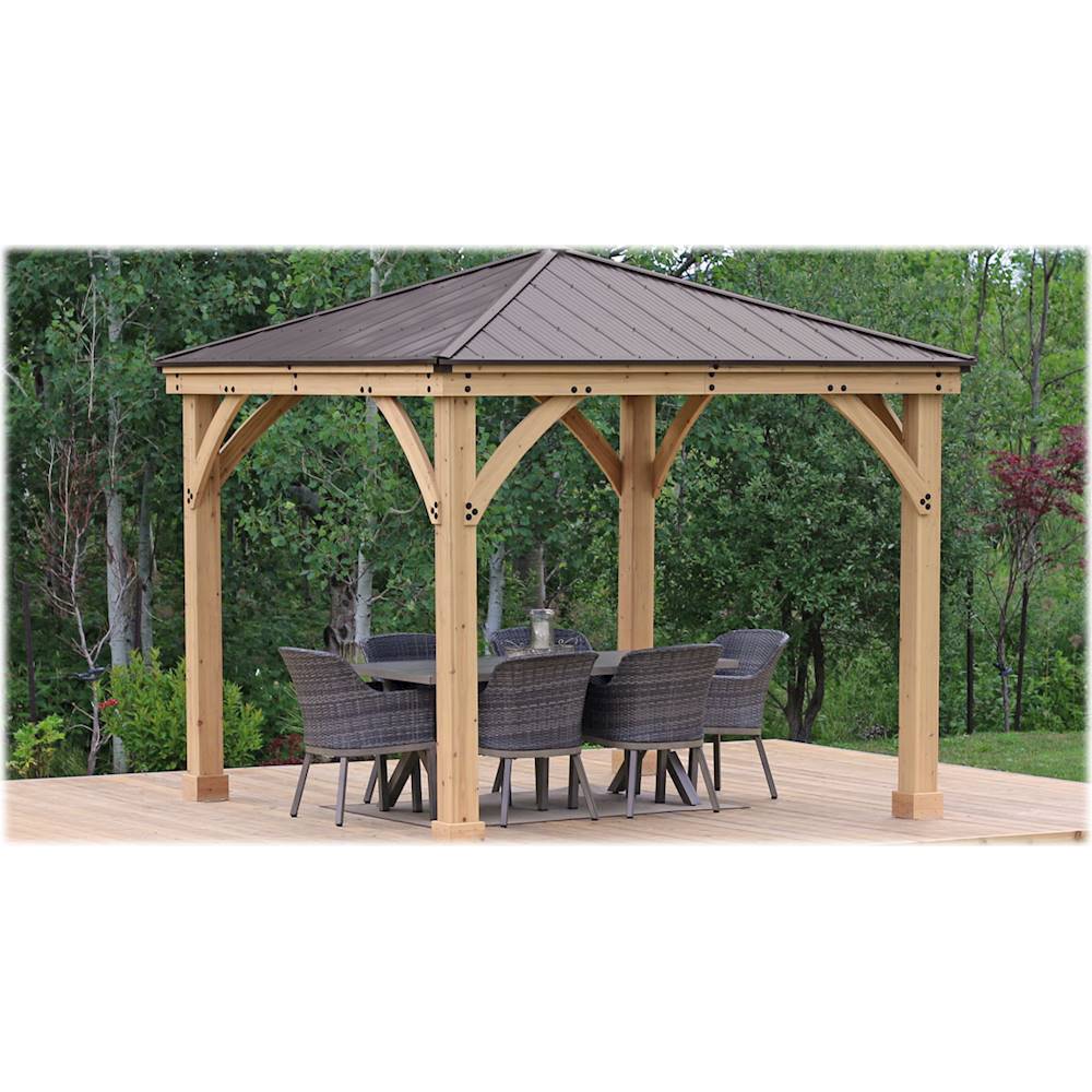 Yardistry  C 10   x 10   Meridian Gazebo  C Coffee Brown